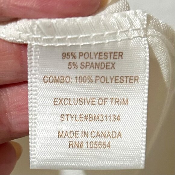 NWT American Glamour Badgley Mischka 2X Ivory Tank Top With Beige Sequin Cowl Nk - Picture 7 of 7